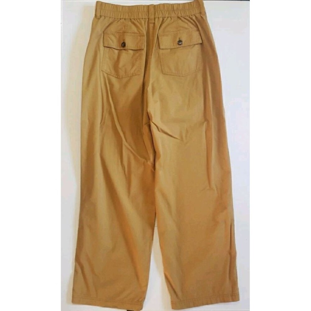 Madewell Cotton Ripstop Pull-On Straight Cargo Pants Toffee Yellow Womens Size L - Picture 4 of 9